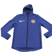 Nike NBA Detroit Pistons Sz L-TT Dri-Fit Showtime Full Zip Hoodie Jacket 899798 - £97.13 GBP