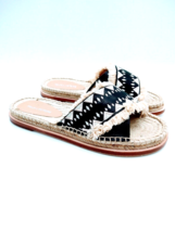 Pour La Victoire Pikko Espadrille Slide Flat Sandals- BLACK Multi, US 6.5 - £40.18 GBP
