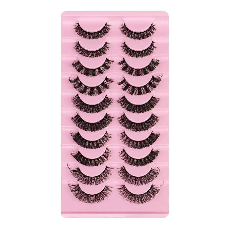 Hes fluffy russian strip lashes false eyelashes natural look lashes dd curly wispy faux thumb200