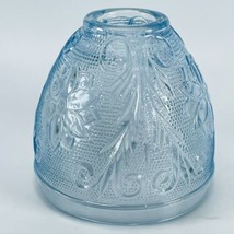 Indiana Tiara Sandwich Glass Fairy Lamp Chantilly Blue Candle Holder TOP... - $19.55