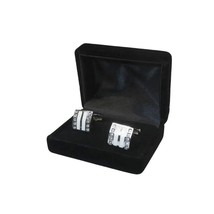 Men J.Valintin Cufflinks Vitorofolo for French Cuff Shirt V39-71 Silver Diamond image 3