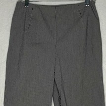 Ann Taylor Gingham Stretch Ankle Pants Womens 8 Black White Check - $22.23