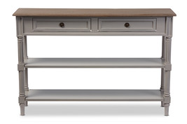 Graceland White Wash Distressed Wood and Gray Two-tone 2-drawer Console ... - $398.00