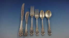 Grande Baroque by Wallace Sterling Silver Flatware Set Service 48 Pieces - £2,264.40 GBP