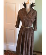 sherry Kent  Dallas Vintage 1950s fit flare pin up velvet zig zag collar... - $1,223.09 MXN
