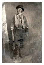 Billy The Kid Wild West Frontier Outlaw Holding Rifle 4X6 Photo - £6.23 GBP