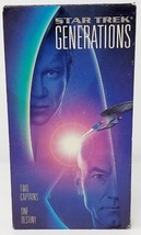 Star Trek Generations (VHS, 1995) Sci-Fi William Shatner Patrick Stewart VTG - £1.68 GBP