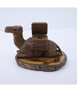 Early Olive Wood Carved Camel Inkwell Souvenir 1893 - $58.40