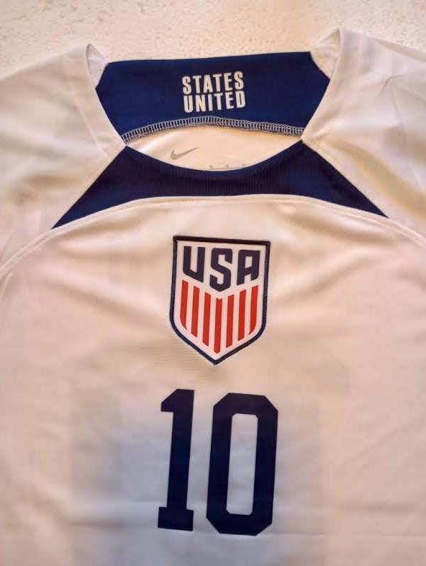 Christian Pulisic USA USMNT 2022 World Cup Stadium White Home Soccer Jersey Item image 3
