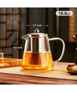 18.6oz Stove - Safe Glass Teapot with Removable Stainless Steel Infuser - €11,02 EUR