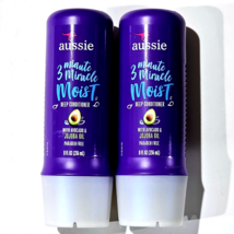 2 Pack Aussie 3 Minute Miracle Moist Deep Conditioner Avocado Jojoba 8oz - £16.44 GBP