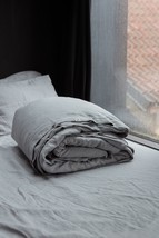 Light Grey Washed Linen Duvet Cover - £122.30 GBP+