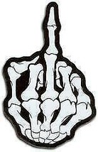 REFLECTIVE MIDDLE FINGER JUMBO 11 X 7 INCH PATCH biker motorcycle sew ir... - $18.95