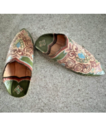 Chamois Leather Slippers With Hand-Painted Design Slip Ons (6.5M) - £31.39 GBP