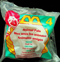 McDonalds Toy - Brown Moose Plush Toy - Animal Pals #4 (1997) - New in Bag - £8.87 GBP