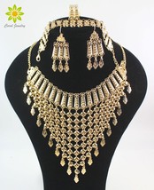 New Design Dubai Gold Color Fashion Wedding Bridal Accessories Costume Necklace  - £26.26 GBP