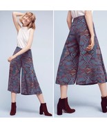 ANTHROPOLOGIE The Essential Culotte Wide Leg Colorful Snakeskin Reptile ... - $33.87