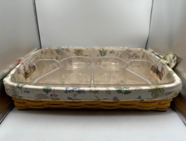 Longaberger Hostess Large Serving Tray Basket &#39;99 Combo 10-Way Divider &amp;... - £74.58 GBP