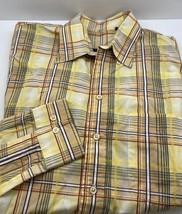 Burberry London Button Front Shirt Mens Large Plaid Long Sleeves - $54.43
