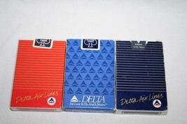 DELTA AIR LINES 3 Different Decks Vintage Playing Cards -All Sealed-   A42 - £14.12 GBP