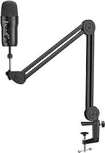 Recording Microphone And Heavy Duty Boom Arm, Usb Studio Mic,Pc Podcast ... - $193.99