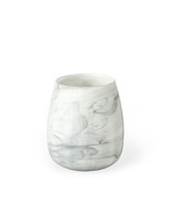 8 Inch Gray and Cream Marble Design Glass Vase - $151.22 CAD