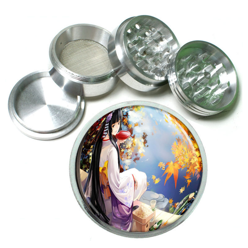 2.5&quot; 4PC 63mm Aluminum Sifter Magnetic Herb Grinder Anime D2 Sexy Manga ... - $16.78