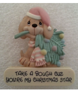 Fridge Magnet Precious Moments 1989 Puppy Bough Christmas Star Samuel J ... - £5.53 GBP