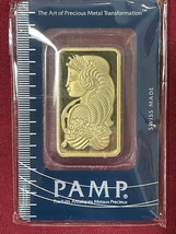 Gold Bar PAMP Suisse 1 Ounce Fine Gold 999.9 In Sealed Assay - £1,651.34 GBP