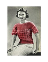 1930s Daisy Top Made using Daisy Knitter - Knit pattern (PDF 3549) - £2.96 GBP