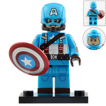 New Captain America - The First Avenger Marvel Minifigure (Light Blue Suit) - £2.29 GBP