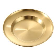 Thick Stainless Steel Dinner Plate Dinnerware Multifunction Serving Tray Baking  - $9.79+