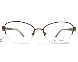 Marchon Brille Rahmen TRES JOLIE 188 210 Brown Cat Eye Halbe Felge 54-17-140 - £39.05 GBP