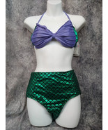 Disney Hot Topic Ariel Mermaid Cosplay Bikini Swimsuit Top Bottom Jrs Me... - £34.05 GBP