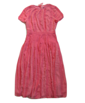 NWT J.Crew Midi in Bright Pink Embroidered Chiffon Short Sleeve Dress 6 $198 - £71.67 GBP