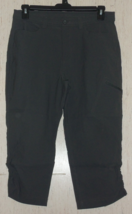 New Womens Eddie Bauer &quot;Rainier Capri&quot; Dark Gray Cropped Cargo Pant Size 14 - £26.09 GBP