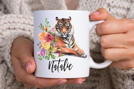 Tiger Coffee Mug, Personalized Tiger Coffee Cup, Animal Mug, Tiger Gifts For Wom - £13.30 GBP