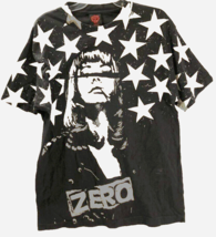 Zero Skateboards Skull Tag Smoking Woman Vintage 90s Stars Black T-Shirt L - £33.59 GBP