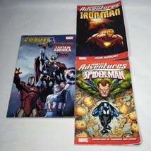 Lot of 3 Marvel Adventures Spiderman Avengers Iron Man Captan America Thor Venom - £14.90 GBP