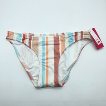 Xhilaration Bikini Bottom Brief Hipster Striped Beige Blue White Size M - £7.66 GBP