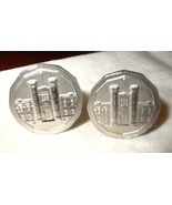 JC4 Royal Canadian Mint Building Ottawa Souvenir Cufflinks - $8.98