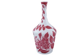 Antique Stevens and Williams Red and white cameo glass vase - $571.73