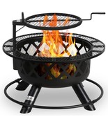 Black Bali Outdoors Wood Burning Fire Pit With Quick-Removable Cooking G... - $155.93