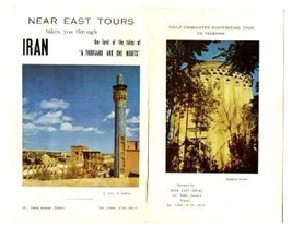 Near East Tours Menu Tehran Iran &amp; Daily Sightseeing Tour Schedule  - £19.71 GBP