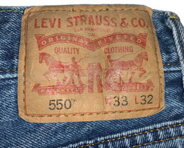 Levi Strauss 550-4891 Vintage Blue Jeans Size 33 x 32 GUC - £34.45 GBP