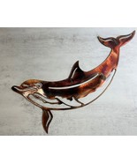 Bottlenose Dolphin Metal Wall Art Accent 30&quot; wide - $147.48 CAD