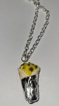 Egg Sausage Cheese Breakfast Burrito Silver Necklace Charms Wrap Sandwich - £7.19 GBP