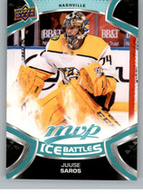 2021-22 Upper Deck MVP Ice Battles #IB-95 Juuse Saros NM-MT Predators - $3.45