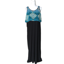 Cha Cha Vente Vintage Y2K Casual Sleeveless Maxi Dress Size M Black Mult... - $25.69