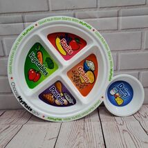 Kids Good Nutrition Plastic 5 Sections Divided Plate BPA Free, Microwave... - $8.50